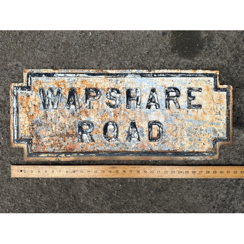 346 - Wapshare Road Vintage Cast Iron Street Sign