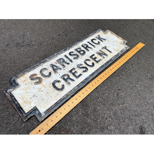 321 - Scarisbrick Crescent Vintage Cast Iron Street Sign