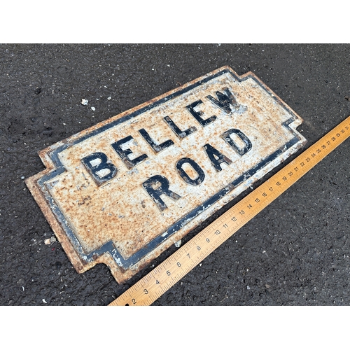 326 - Bellew Road Cast Iron Street Sign