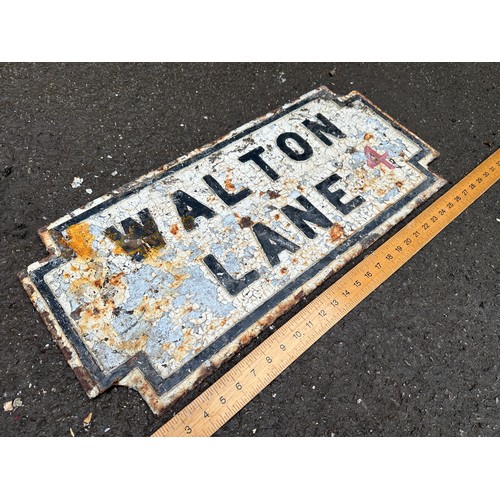 329 - Walton Lane Cast Iron Street Sign