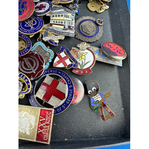 223 - Collection Of Vintage Enamelled Badges Etc