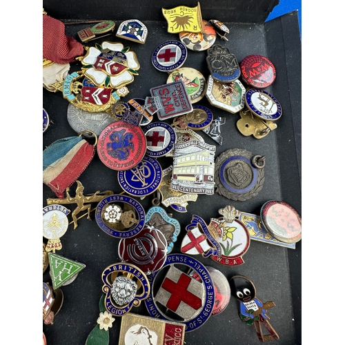 223 - Collection Of Vintage Enamelled Badges Etc