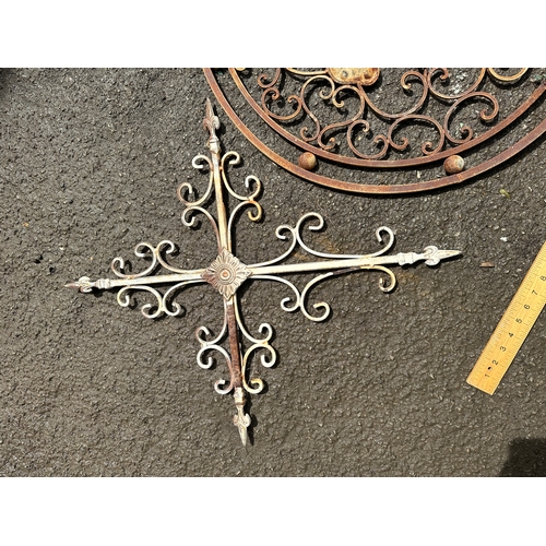 297 - Decorative Wrought Iron Crosses