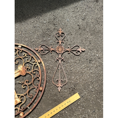 297 - Decorative Wrought Iron Crosses