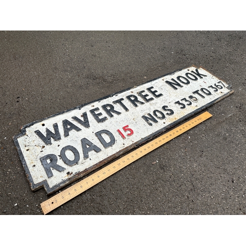 300 - Wavertree Nook Road Cast Iron Street Sign