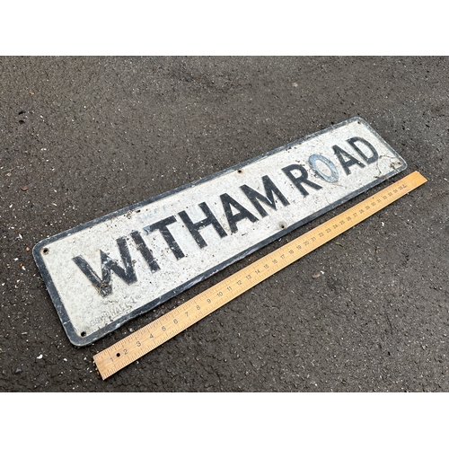 301 - Witham Road Cast Aluminium Street Sign