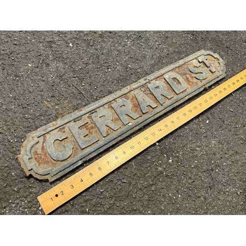 305 - Gerrard St. Cast Iron Street Sign