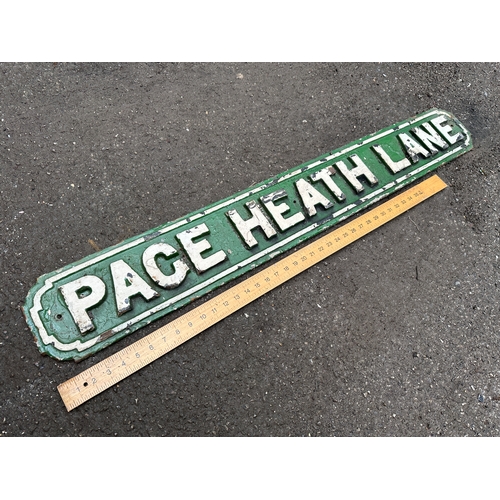 307 - Page Heath Lane Cast Iron Street Sign