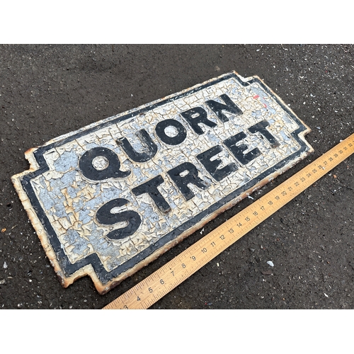 309 - Quorn Street Cast Iron Street Sign