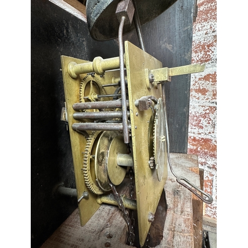 487 - Early G Armstrong of Gateshead Longcase Grandfather Clock with Pendulum and Weight