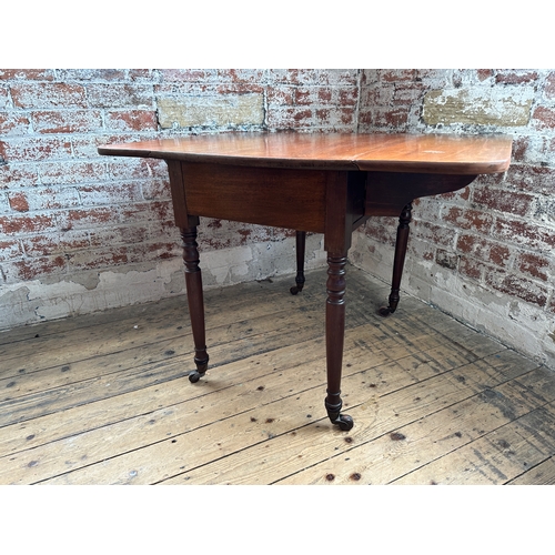 502 - Drop Leaf Table on Wheels with Recently Re-Finished Top