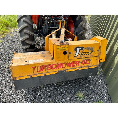 365 - 2010 Kubota L3200 4X4 Tractor - Only 59hrs! - Like New - Comes with Turner Turbomower 40 Flail Attac... 