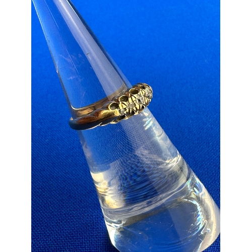 5 - 18ct Gold Ring With Five Old Cut Diamonds. Size J, 2.6g Gross Weight