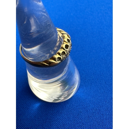 5 - 18ct Gold Ring With Five Old Cut Diamonds. Size J, 2.6g Gross Weight