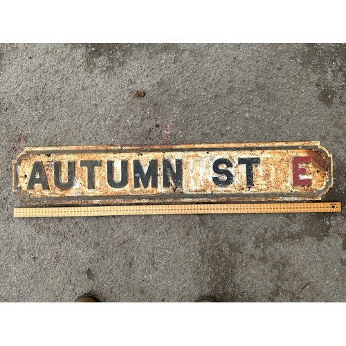 39 - Autumn St. Cast Iron Street Sign