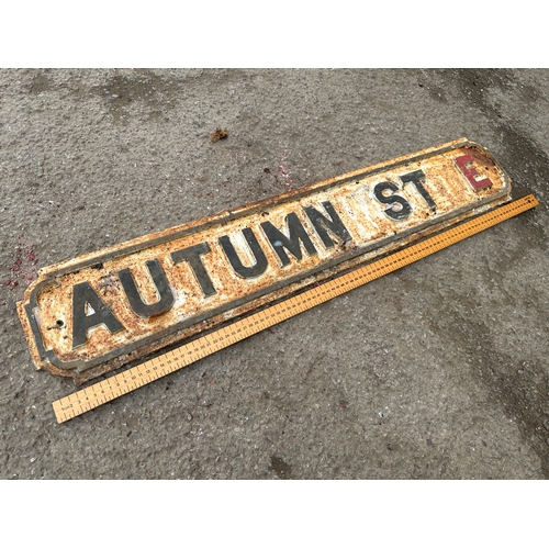 39 - Autumn St. Cast Iron Street Sign