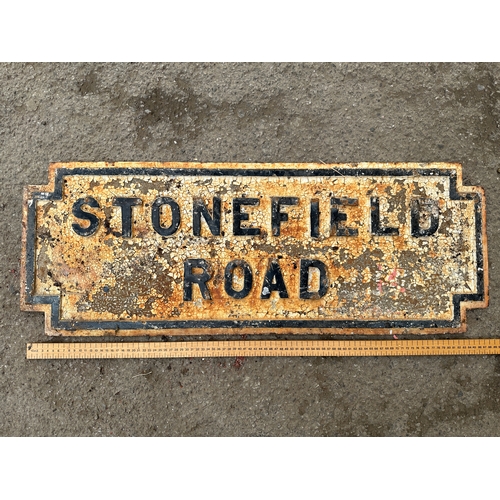 41 - Stonefield Road Cast Iron Street Sign