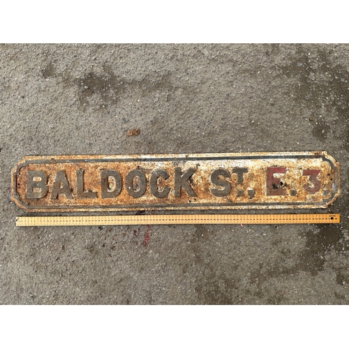 42 - Baldock St. Cast Iron Street Sign