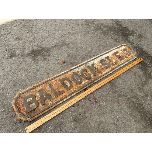 42 - Baldock St. Cast Iron Street Sign