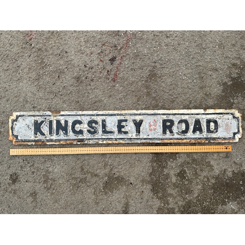 43 - Kingsley Road Cast Iron Street Sign