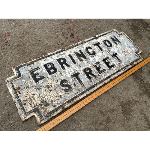 44 - Ebrington Street Cast Iron Street Sign