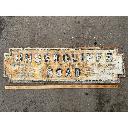 48 - Undercliffe Road Cast Iron Street Sign