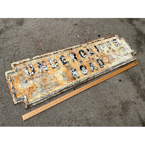 48 - Undercliffe Road Cast Iron Street Sign