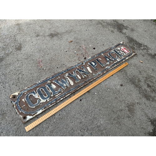 49 - Colwyn Place Cast Iron Street Sign