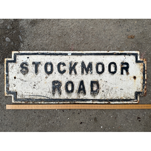 51 - Stockmoor Road Cast Iron Street Sign