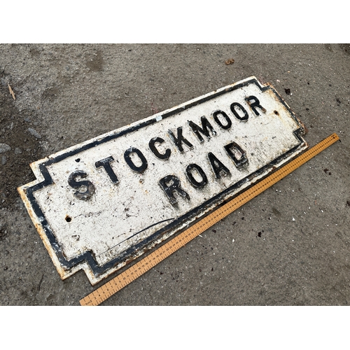 51 - Stockmoor Road Cast Iron Street Sign