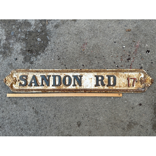 56 - Sandon Rd Cast Iron Street Sign