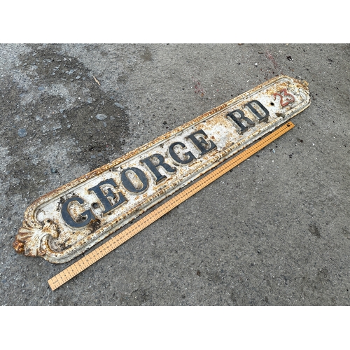 58 - George Rd. Cast Iron Street Sign