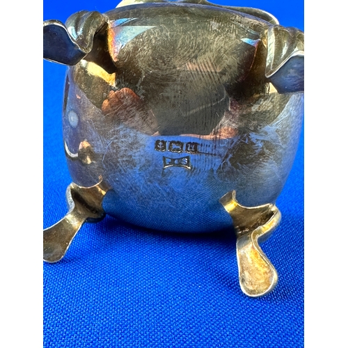 8 - Hallmarked Silver Salt with Nevada Silver Spoon - 47 grams in salt alone