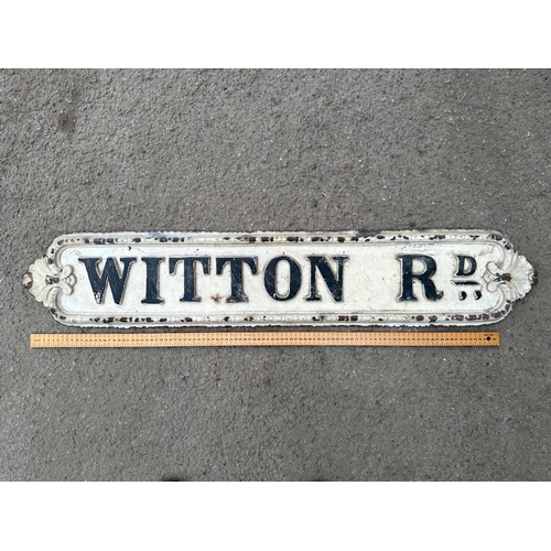 27 - Witton Rd. Cast Iron Street Sign