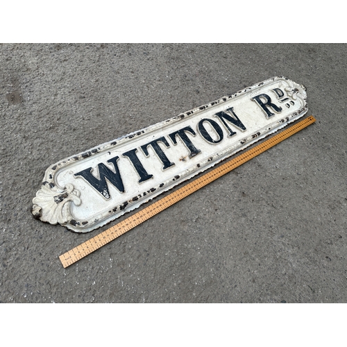 27 - Witton Rd. Cast Iron Street Sign