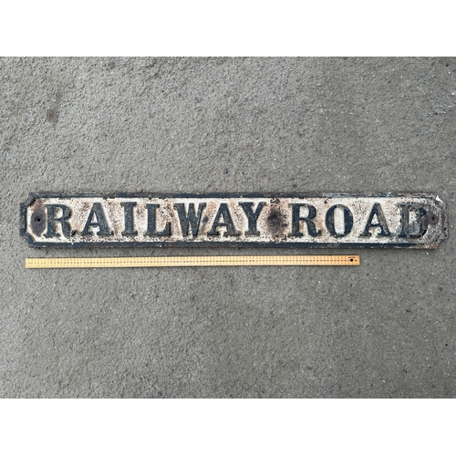 28 - Railway Road Thick Cast Iron Street Sign