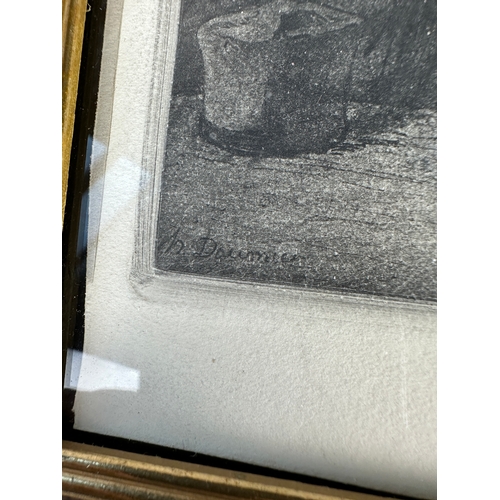 280 - Honoré Daumier Hand Signed Lithograph