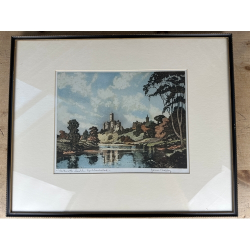 281 - James Priddey (British, 1916-1980) Warkworth Castle Hand Signed, Warwick Galleries Stamped Artist Pr... 