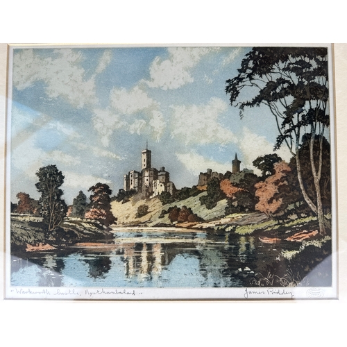 281 - James Priddey (British, 1916-1980) Warkworth Castle Hand Signed, Warwick Galleries Stamped Artist Pr... 