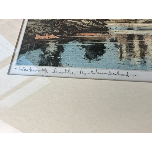 281 - James Priddey (British, 1916-1980) Warkworth Castle Hand Signed, Warwick Galleries Stamped Artist Pr... 