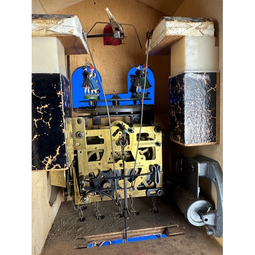 21 - Working Musical Cuckoo Clock with Weights and Pendulum.  West German with Schmeckenbecher Movement