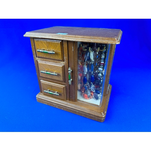 24 - Quantity of Jewellery in Jewellery Cabinet