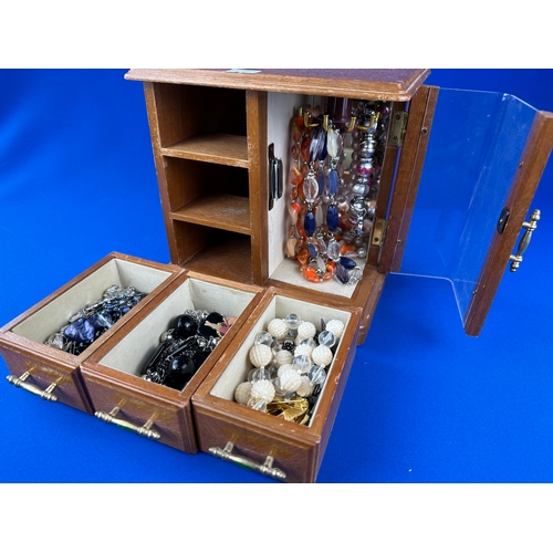 24 - Quantity of Jewellery in Jewellery Cabinet
