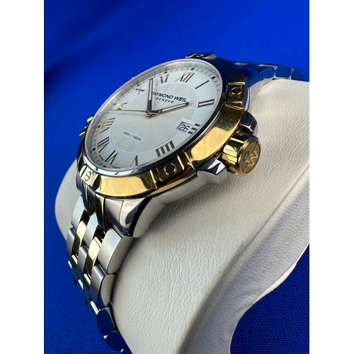 13 - Raymond Weil Geneve Tango Two Tone Swiss Gents Watch - Boxed As New with Tags. Ref. 81601