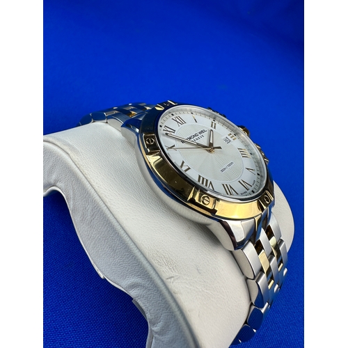 13 - Raymond Weil Geneve Tango Two Tone Swiss Gents Watch - Boxed As New with Tags. Ref. 81601