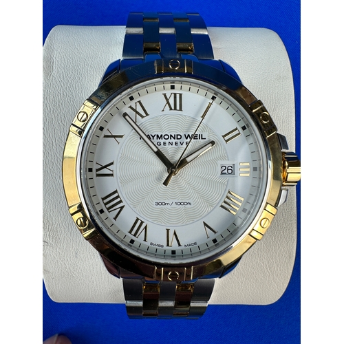 13 - Raymond Weil Geneve Tango Two Tone Swiss Gents Watch - Boxed As New with Tags. Ref. 81601