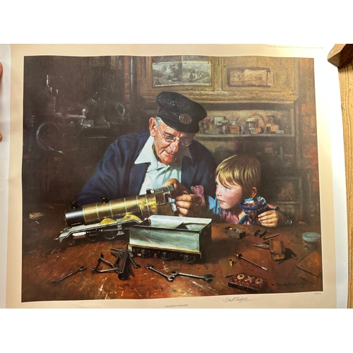 315 - David Shepherd 'Grandpa's Workshop' Artist Signed Limited Print.  Blind Stamp to Lower Left.  Never ... 