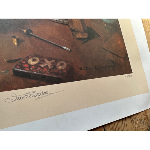315 - David Shepherd 'Grandpa's Workshop' Artist Signed Limited Print.  Blind Stamp to Lower Left.  Never ... 