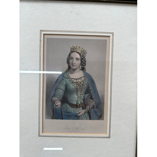 346 - Three Vintage Etchings/Engravings - Anne of Warwick, Elizabeth Woodville and Horatio Viscount Nelson