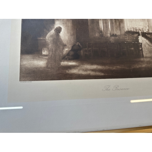 348 - Alfred Edward Borthwick 'The Presence' possibly gravure - 64 x 53cm to frame edge